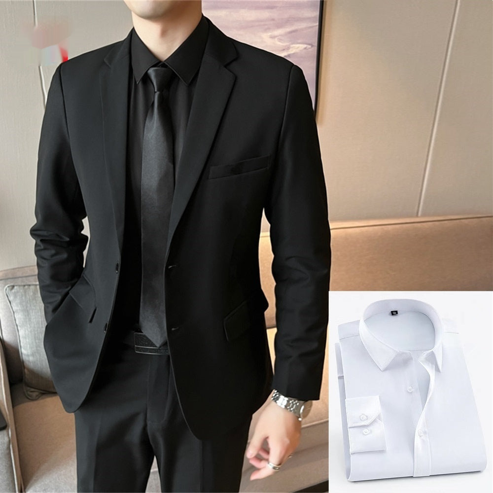 Men's Jacket Slim Fit Suit Casual Korean Youth Plus Size Best Man Suit Only