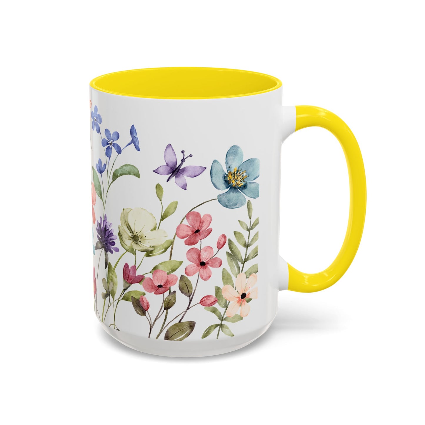 Copy of Floral Accent Coffee Mug | Colorful Botanical Design for Nature Lovers