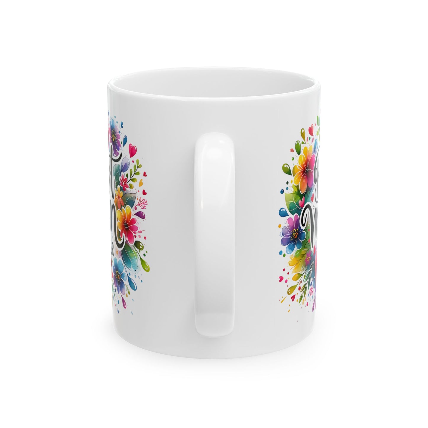 Colorful Floral Best Mom Ceramic Mug - Perfect Gift for Mother's Day