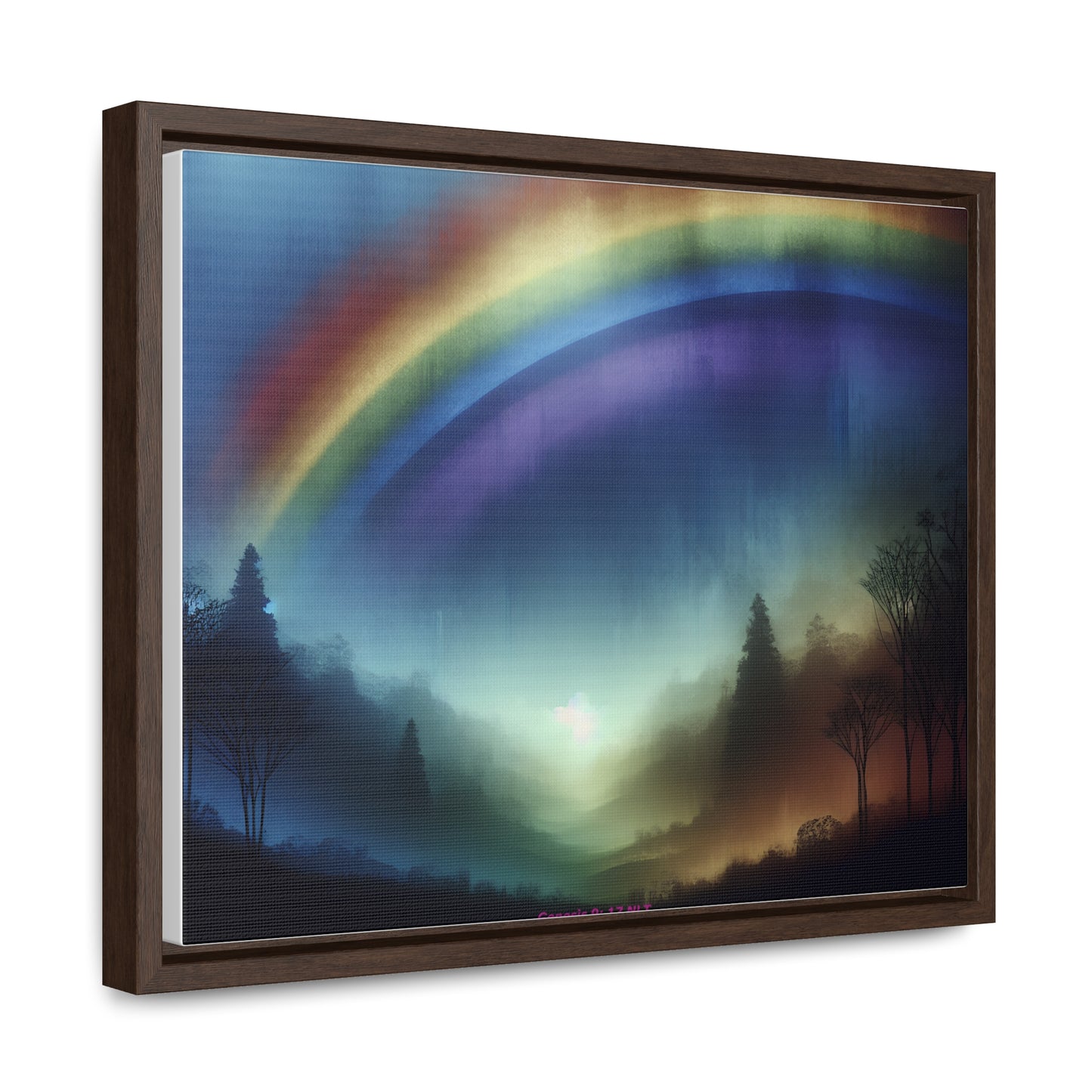 Rainbow Landscape Canvas Wall Art, Nature Decor, Home Decoration, Art Gift for Art Lovers, Boho Room Aesthetic, Gallery Wrapped Print