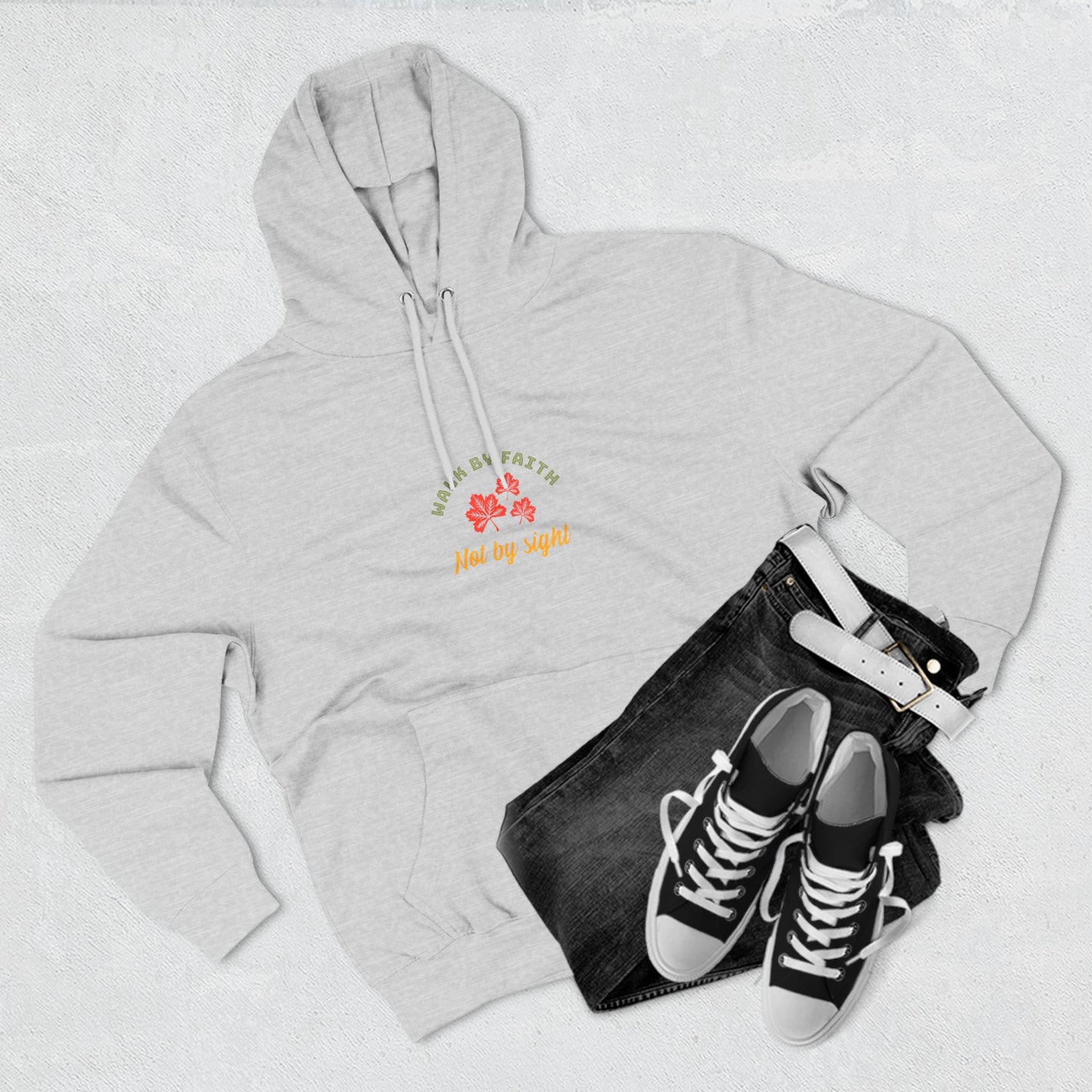 Three-Panel Fleece Hoodie - Walk by Faith