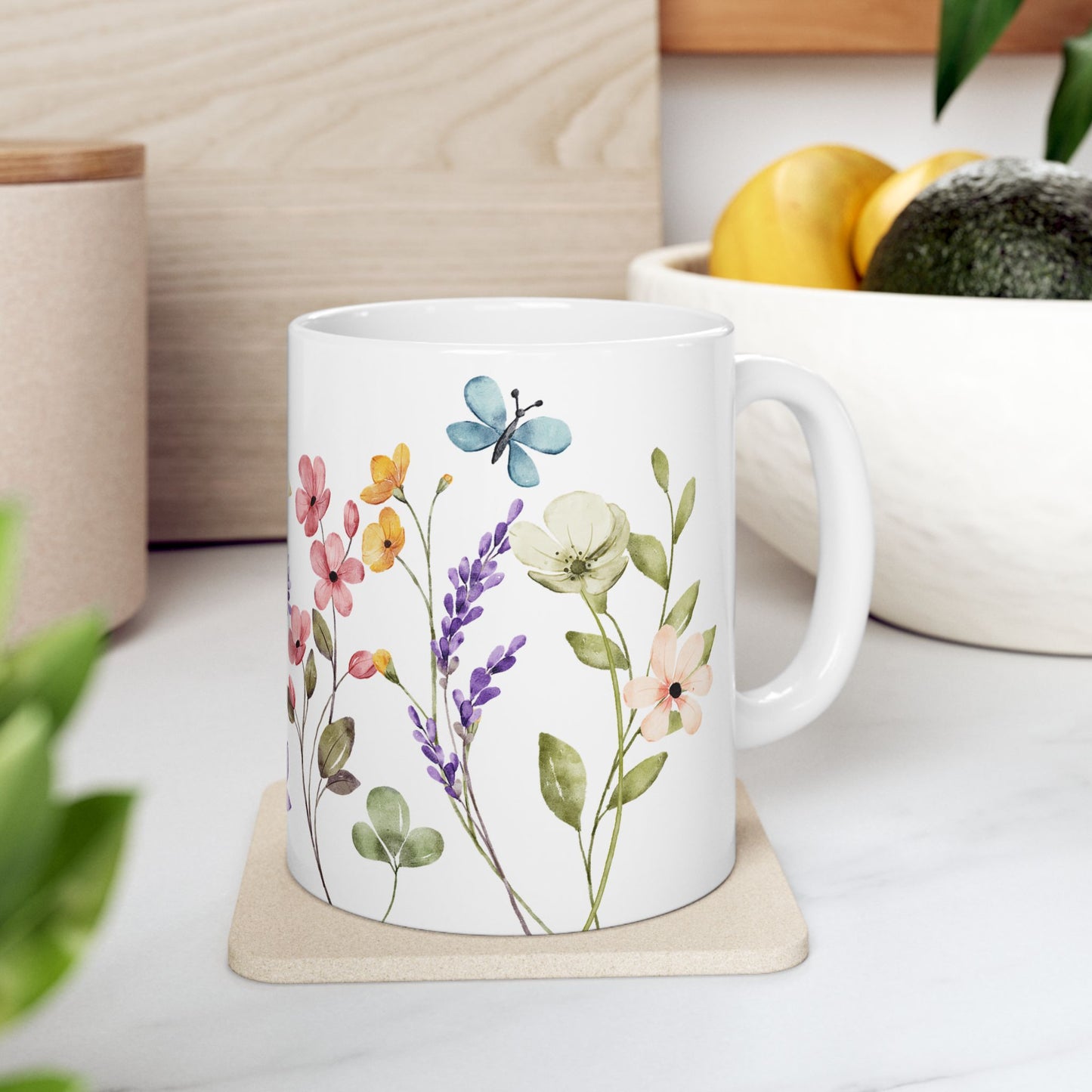 Copy of Floral Ceramic Mug | Coffee Cup with Wildflower Design, Ideal Gift for Flower Lovers, Mother's Day, Birthday, Home Decor, Tea Lover