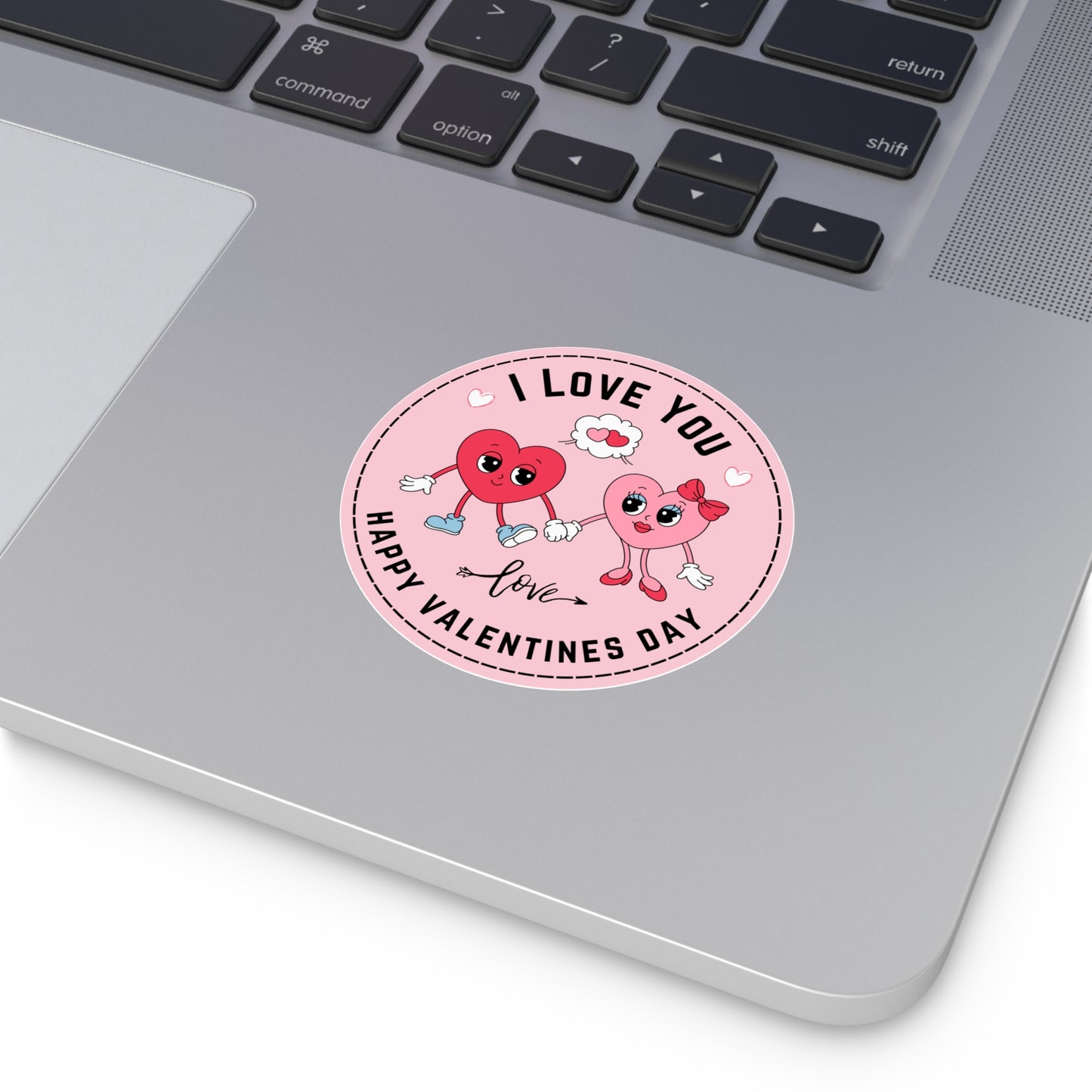 Round Vinyl Stickers -Happy Valentine's day