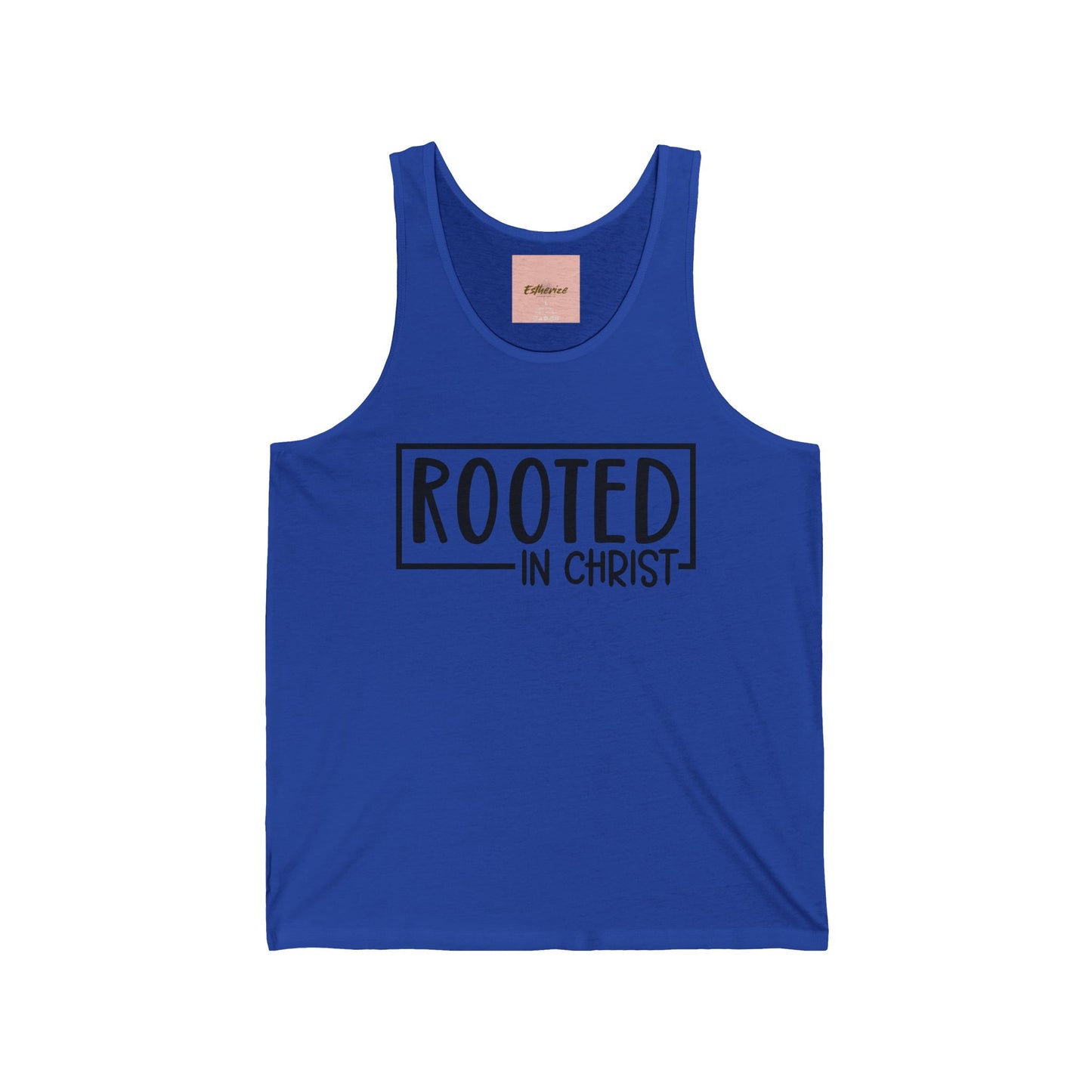 Rooted in Christ Unisex Jersey Tank - Faith Inspired Apparel for Everyday Wear