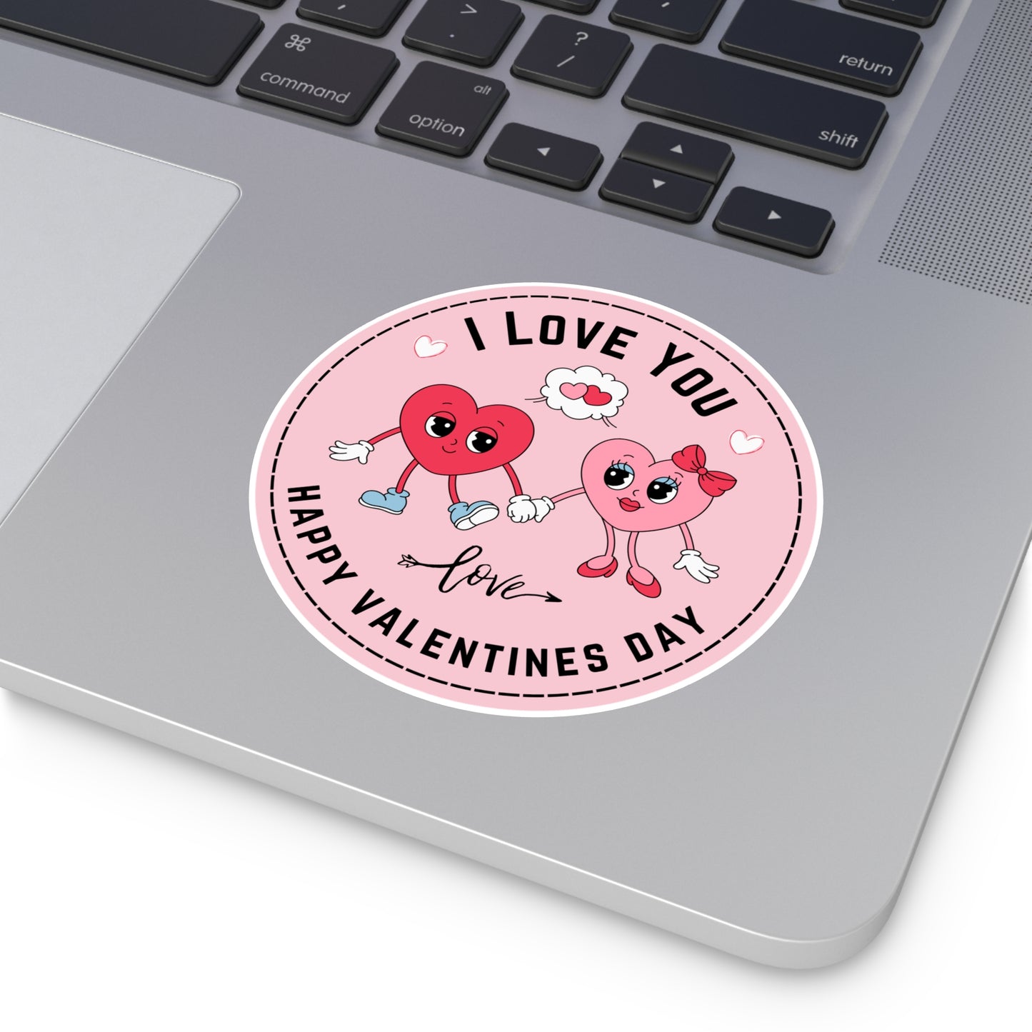 Round Vinyl Stickers -Happy Valentine's day