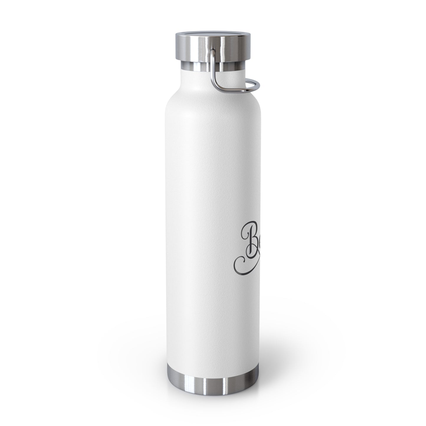 Copper Vacuum Insulated Bottle, 22oz with faith-based theme - Believe