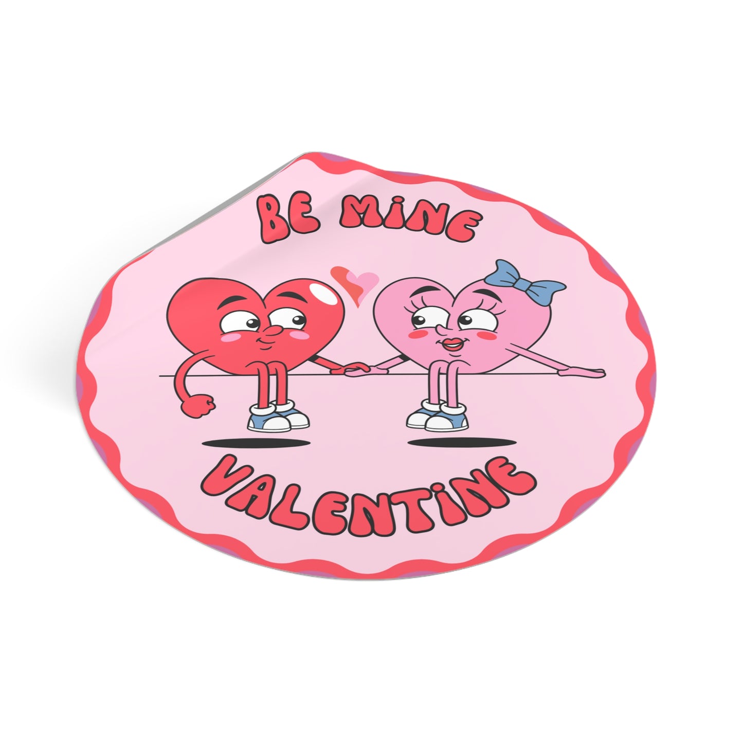 Valentine Round Stickers - Be Mine