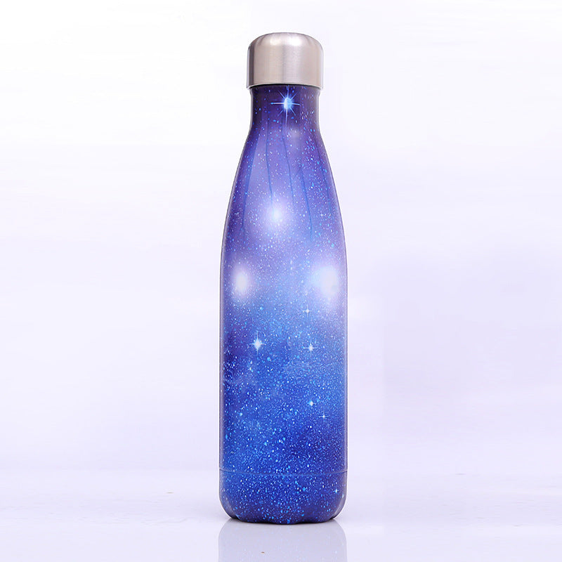 Best Selling New Starry Sky Galaxy Coke Bottle Stainless Steel Vacuum Flask Creative Gradient Color Handy Cup