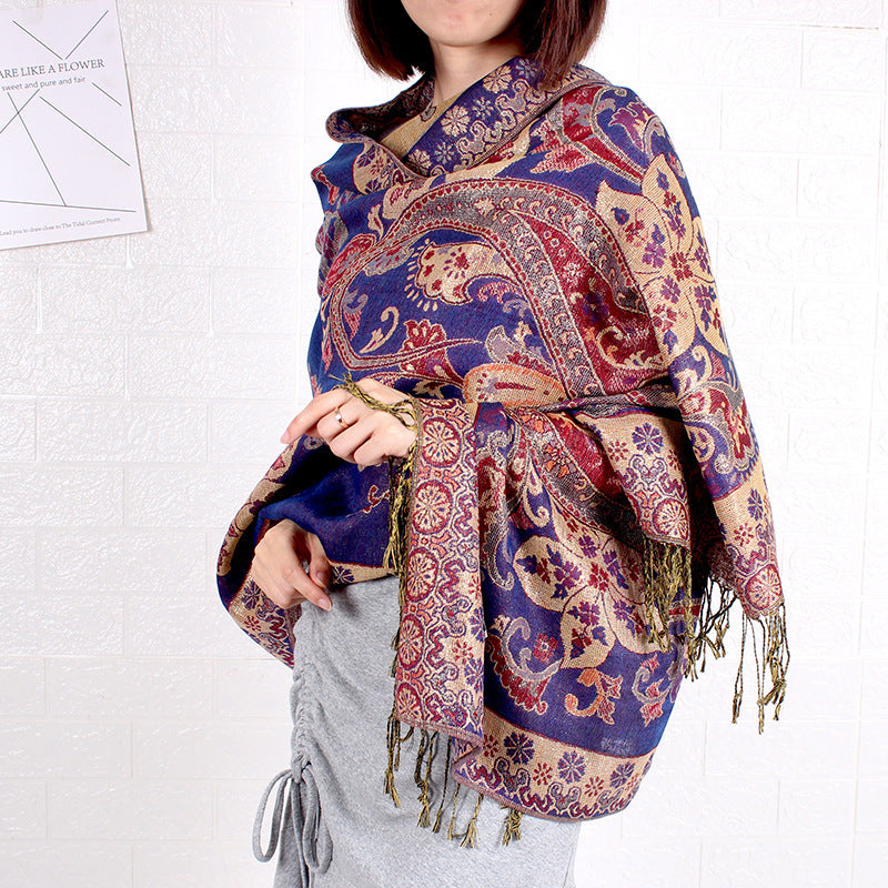 Female Zijinhua Cashew Nut Scarf