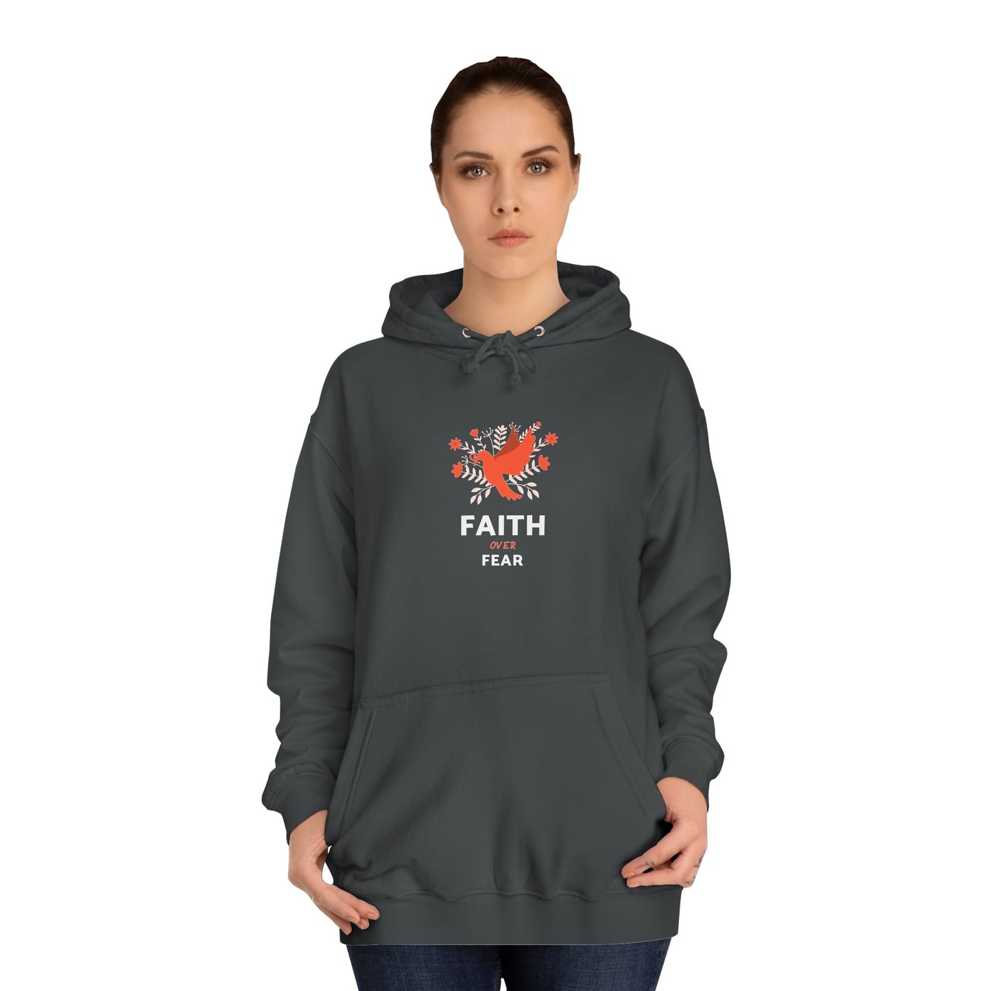 Unisex College Hoodie - Faith Over Fear