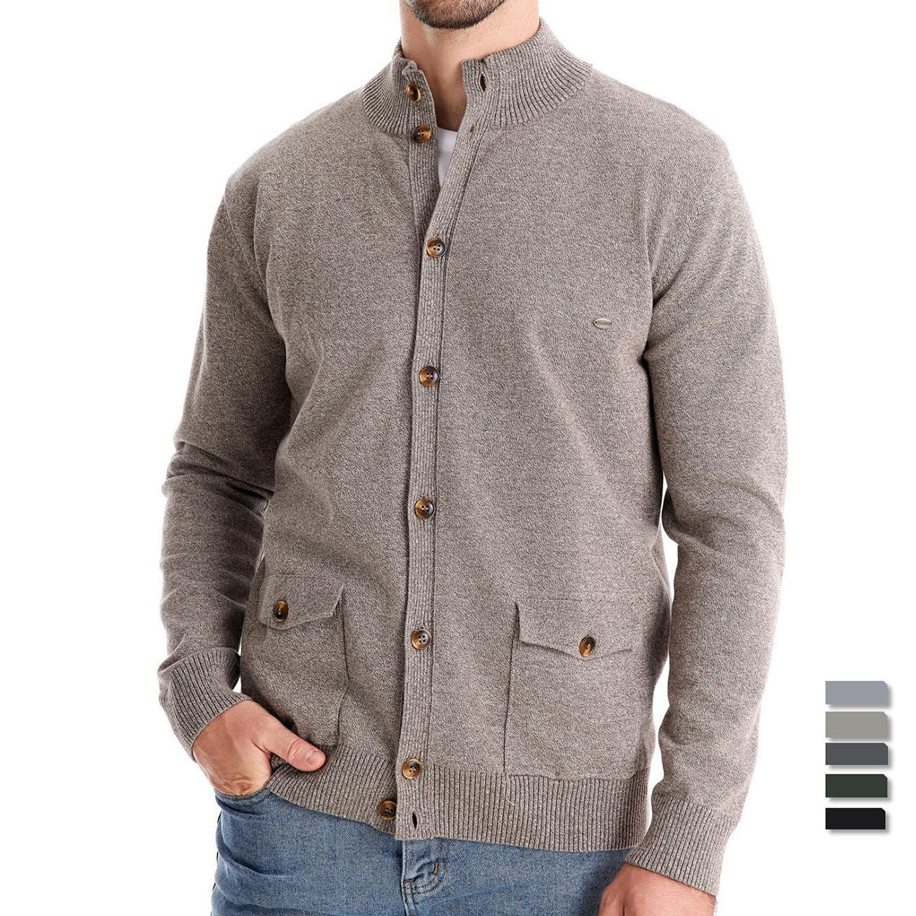 High Quality Business Casual Solid Color Sweater Men