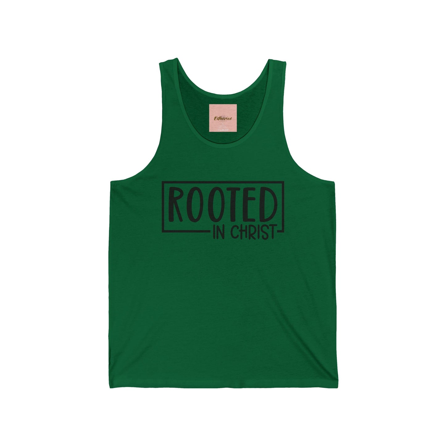 Rooted in Christ Unisex Jersey Tank - Faith Inspired Apparel for Everyday Wear