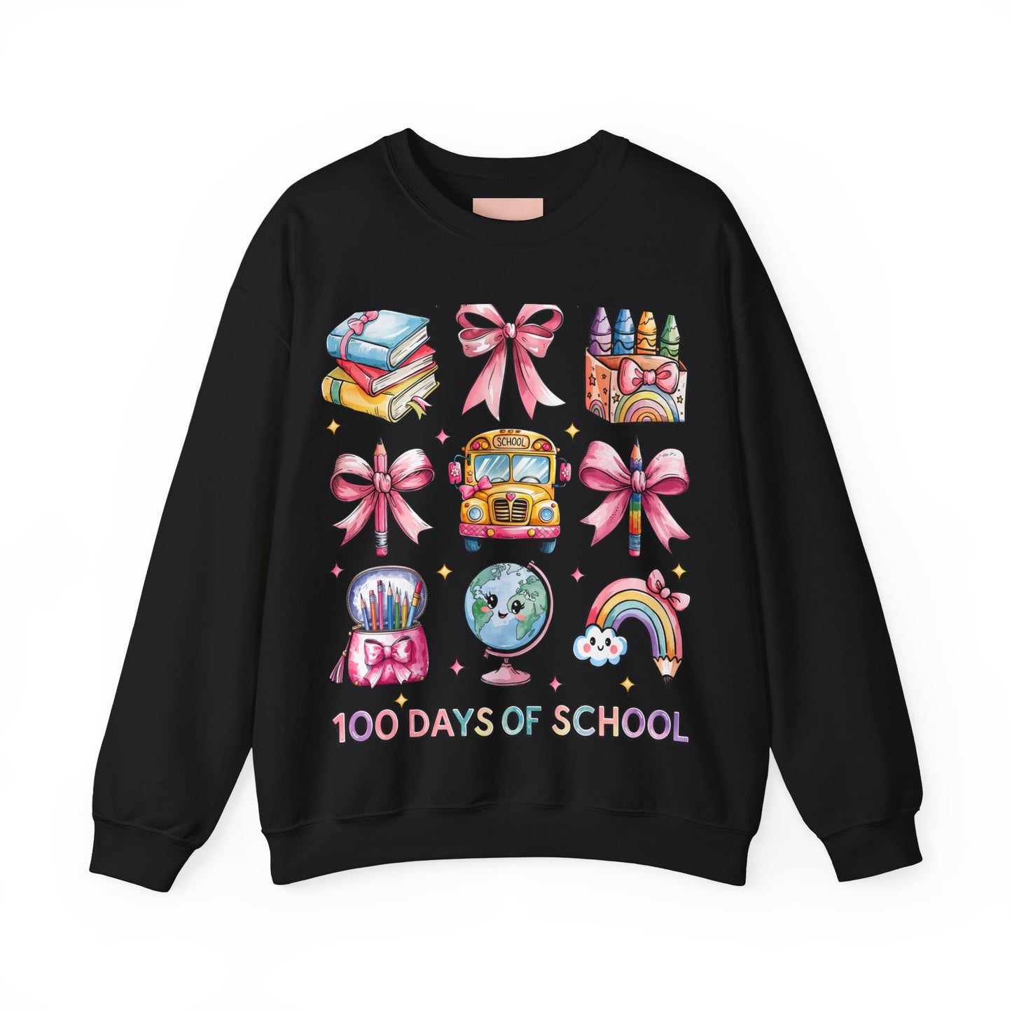 100 Days of School Unisex Sweatshirt, Teacher Appreciation Gift, Parent School Spirit Apparel, Back to School Clothing, Crewneck Jumper