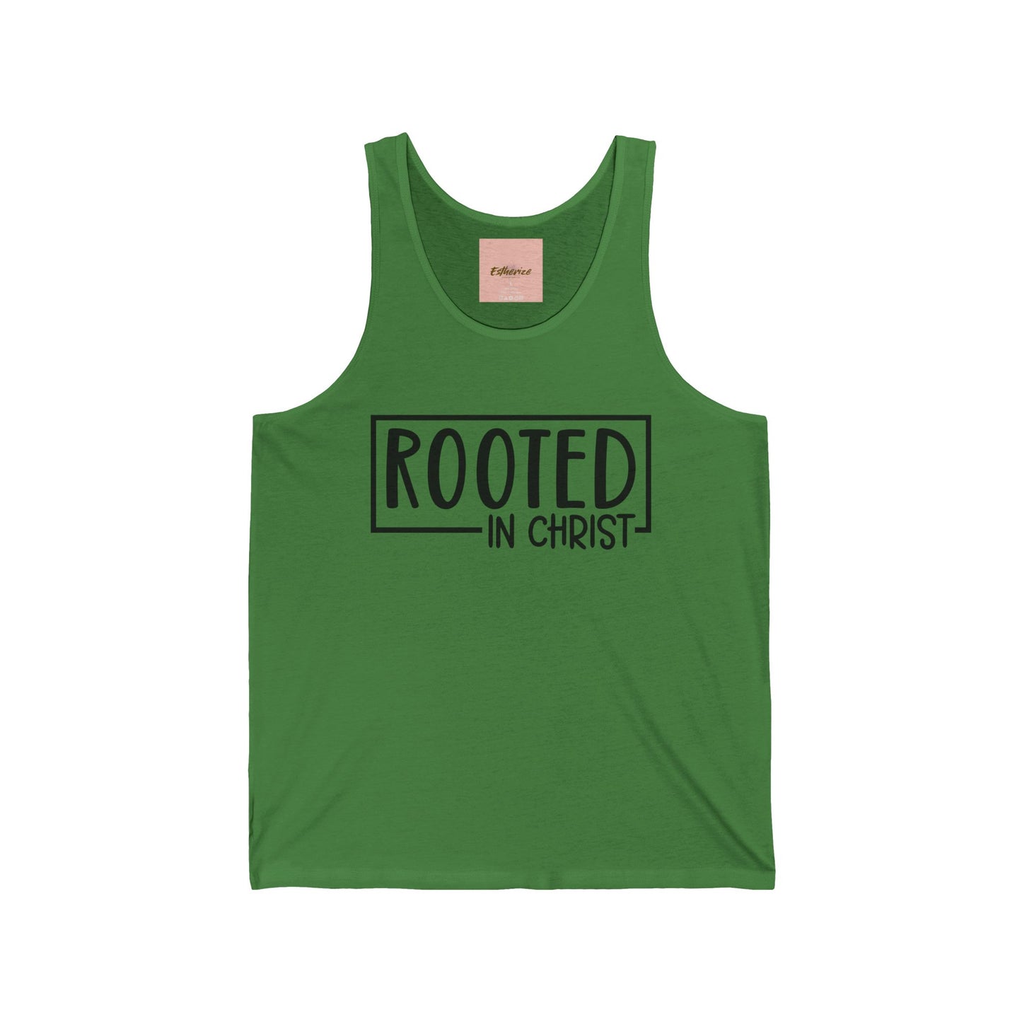 Rooted in Christ Unisex Jersey Tank - Faith Inspired Apparel for Everyday Wear