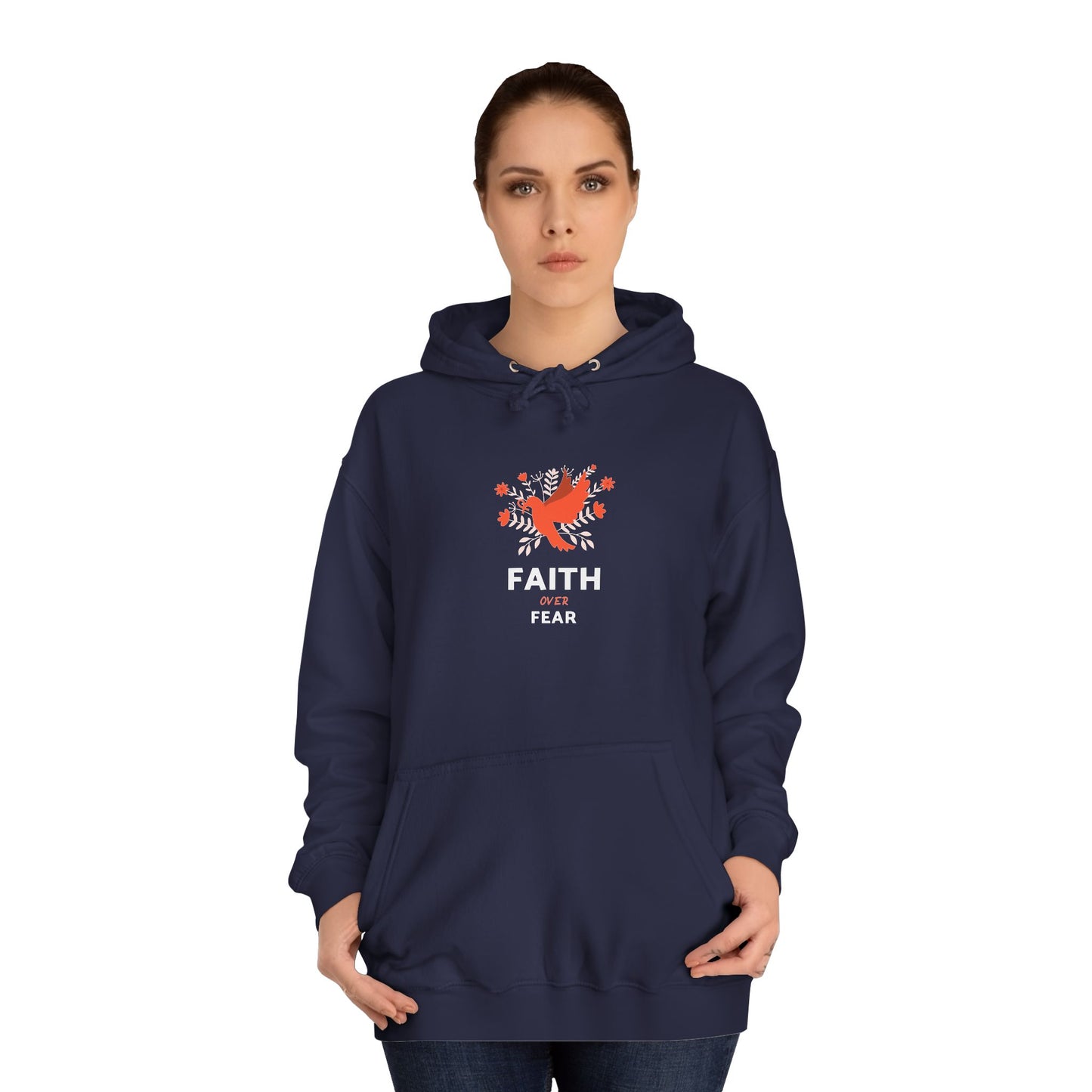 Unisex College Hoodie - Faith Over Fear