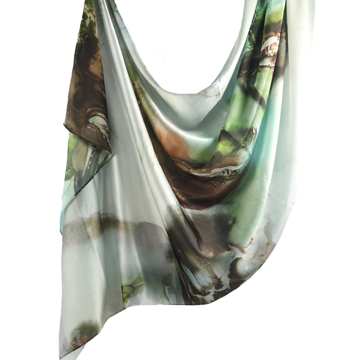 Printed Scarf Silk Ethnic Shawls Premium Marble