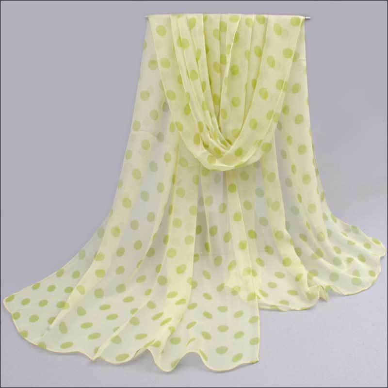 Polka Dot Scarf Bright Red Scarf Polka Dot Thin Chiffon Sunscreen Shawl