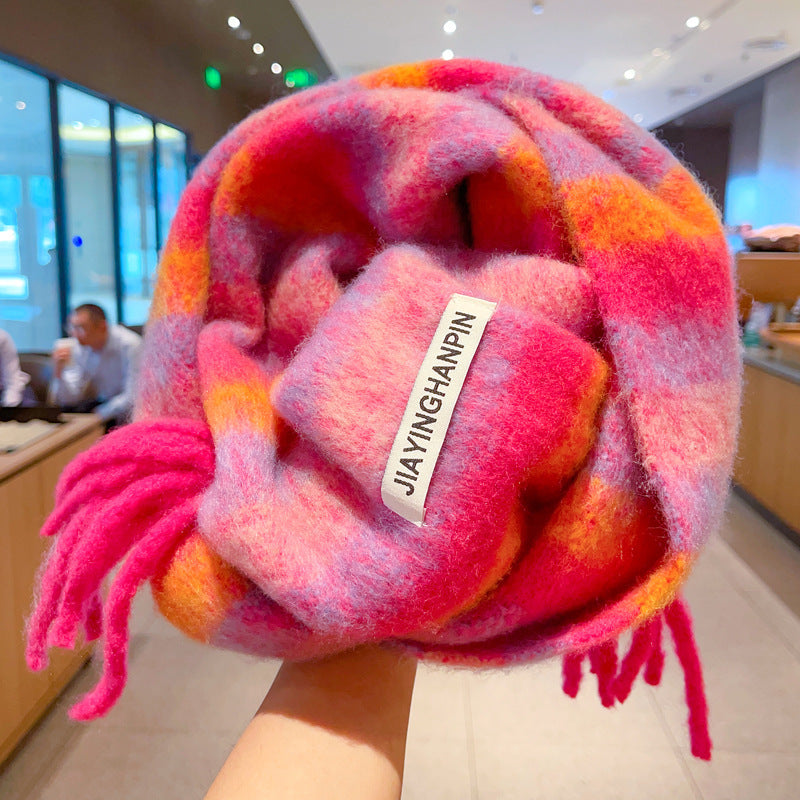 New Warm Thick Color Autumn And Winter Children's Scarf