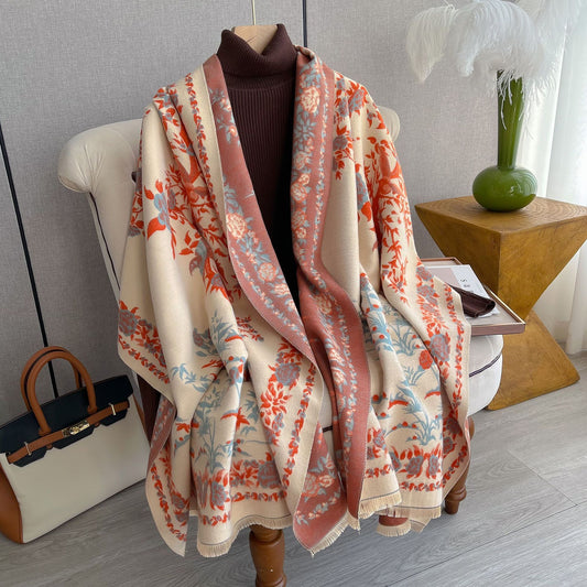 Cashmere Tassel Decorative Warm Scarf