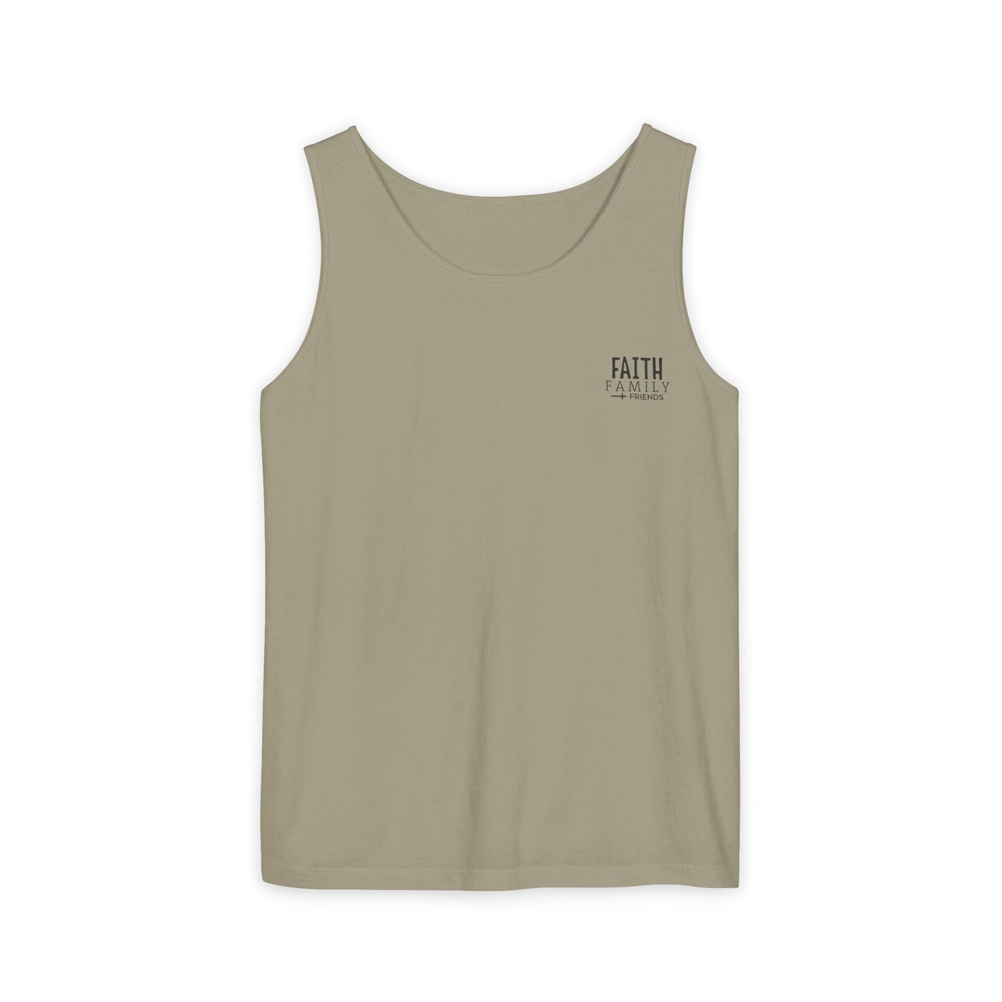 Comfort color Faith, Family & Friends Tank Top