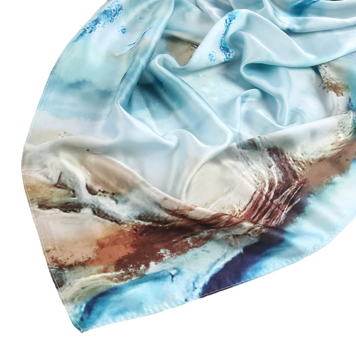 Printed Scarf Silk Ethnic Shawls Premium Marble