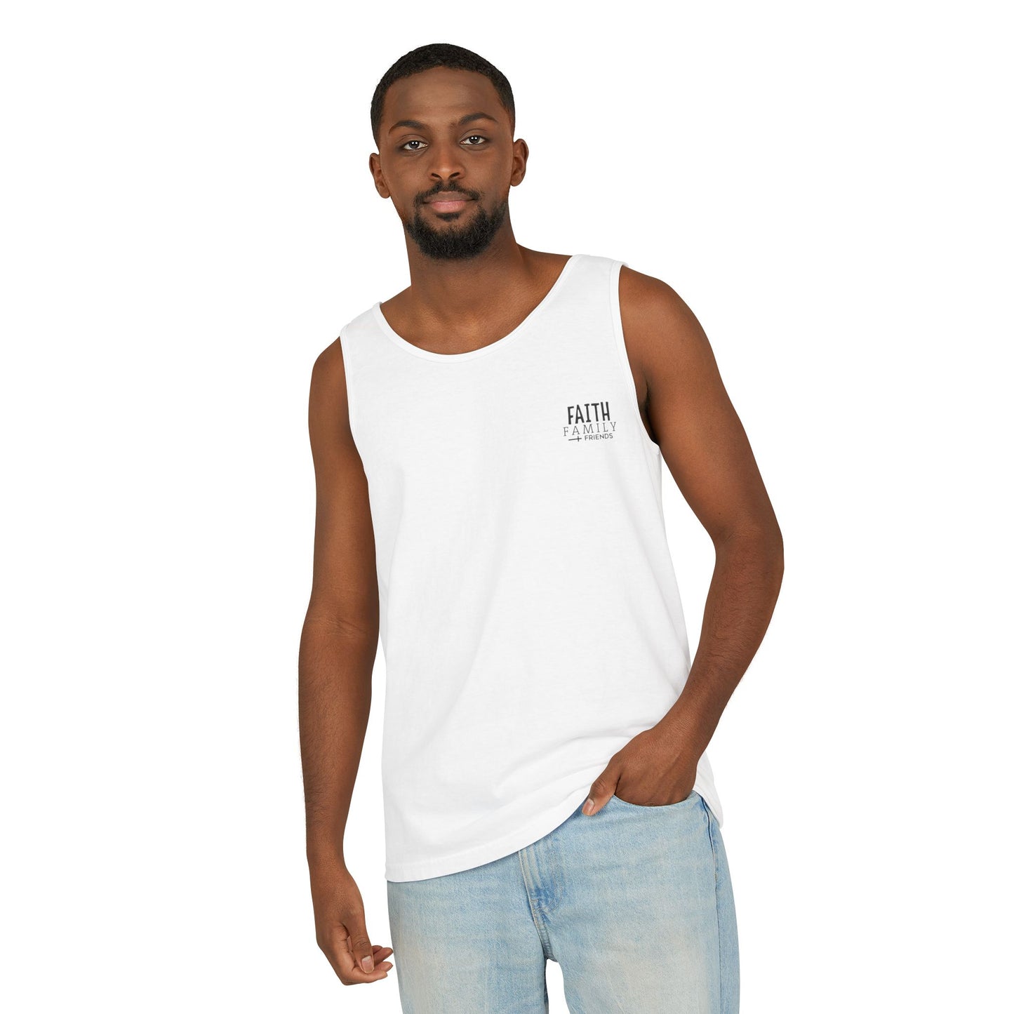 Comfort color Faith, Family & Friends Tank Top