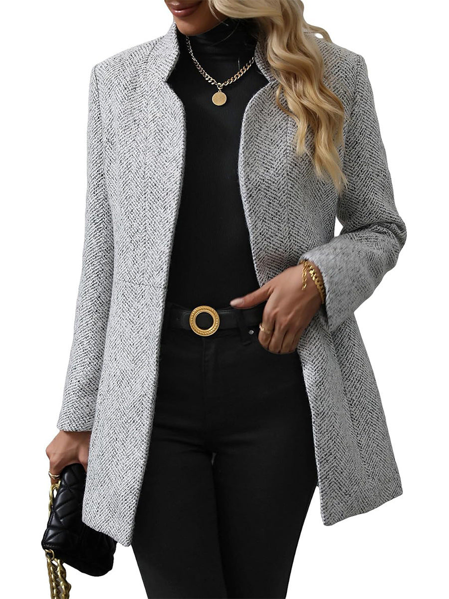 Lady Temperament Commute Slim Fit Coat