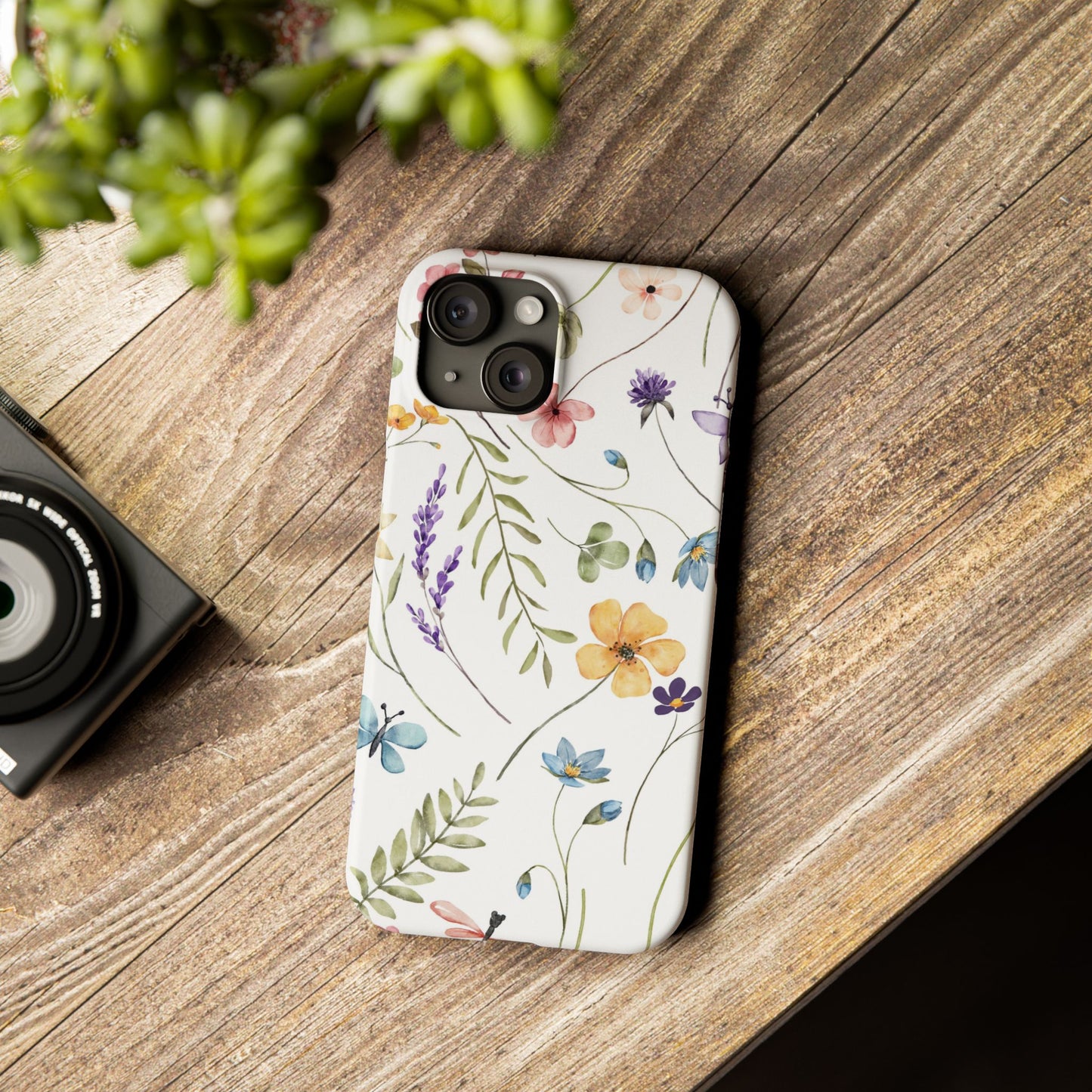 Floral Slim Phone Cases, Nature-Inspired Phone Covers, Flower Print Accessories, Gifts for Plant Lovers, Aesthetic Tech Gear, Spring Vibes