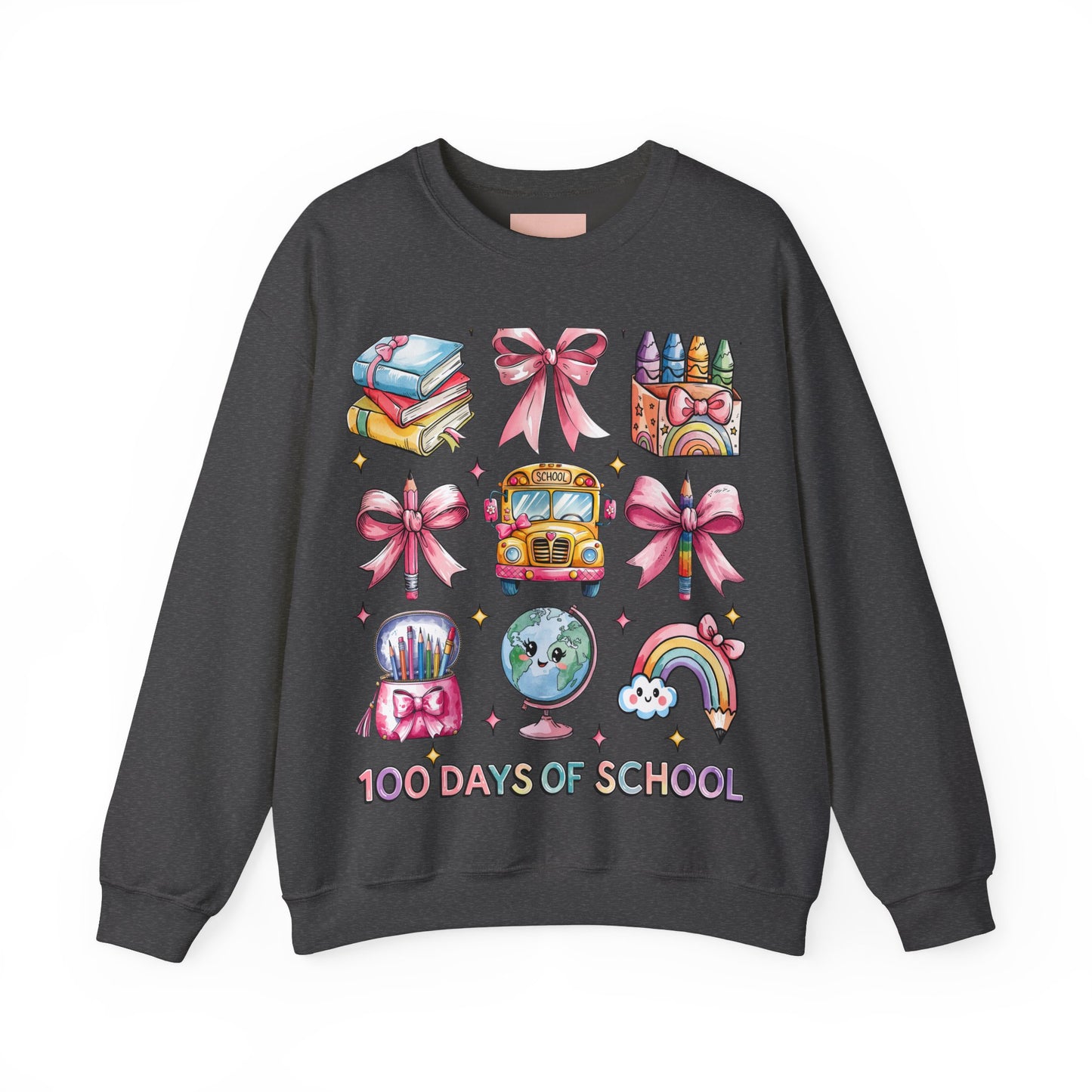 100 Days of School Unisex Sweatshirt, Teacher Appreciation Gift, Parent School Spirit Apparel, Back to School Clothing, Crewneck Jumper