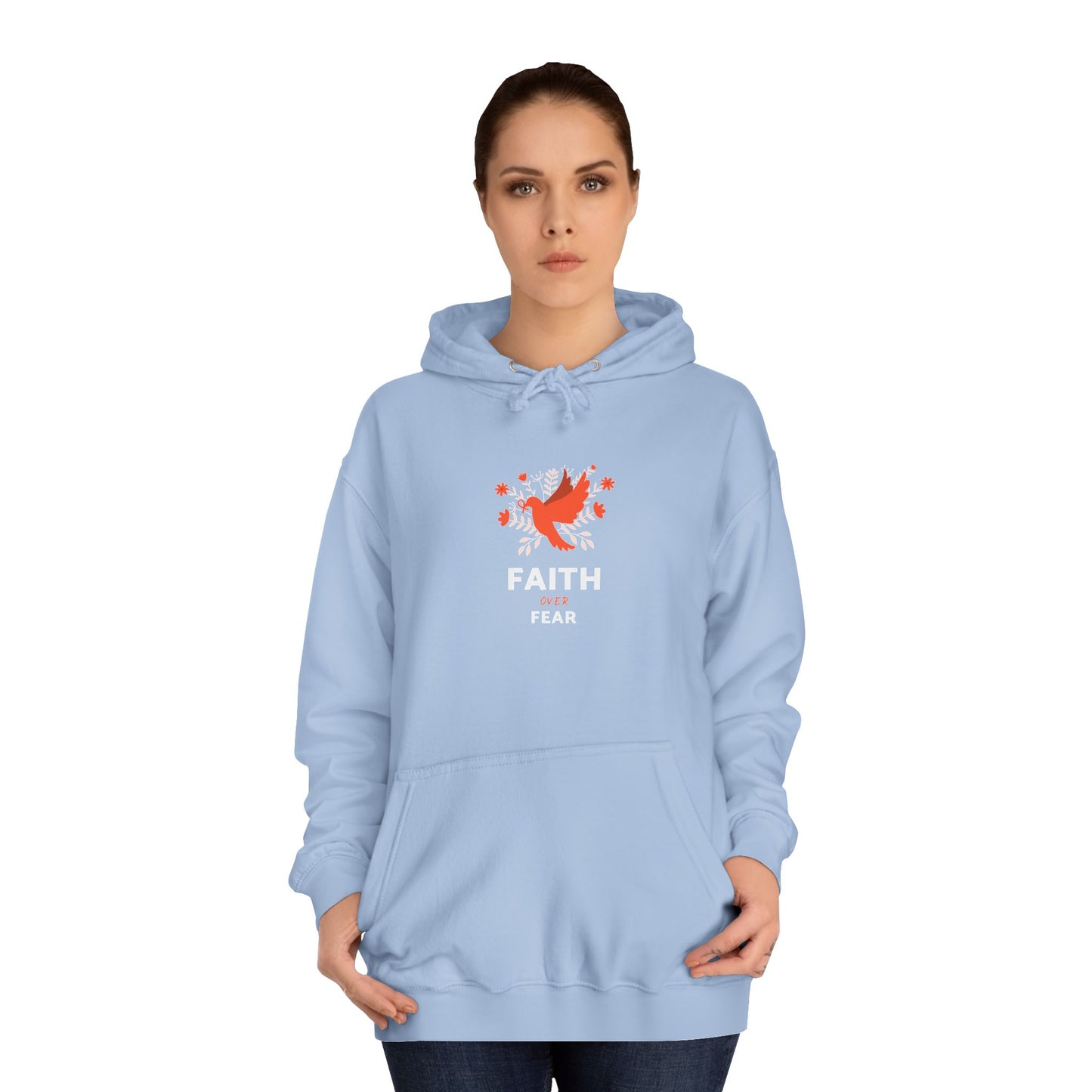 Unisex College Hoodie - Faith Over Fear