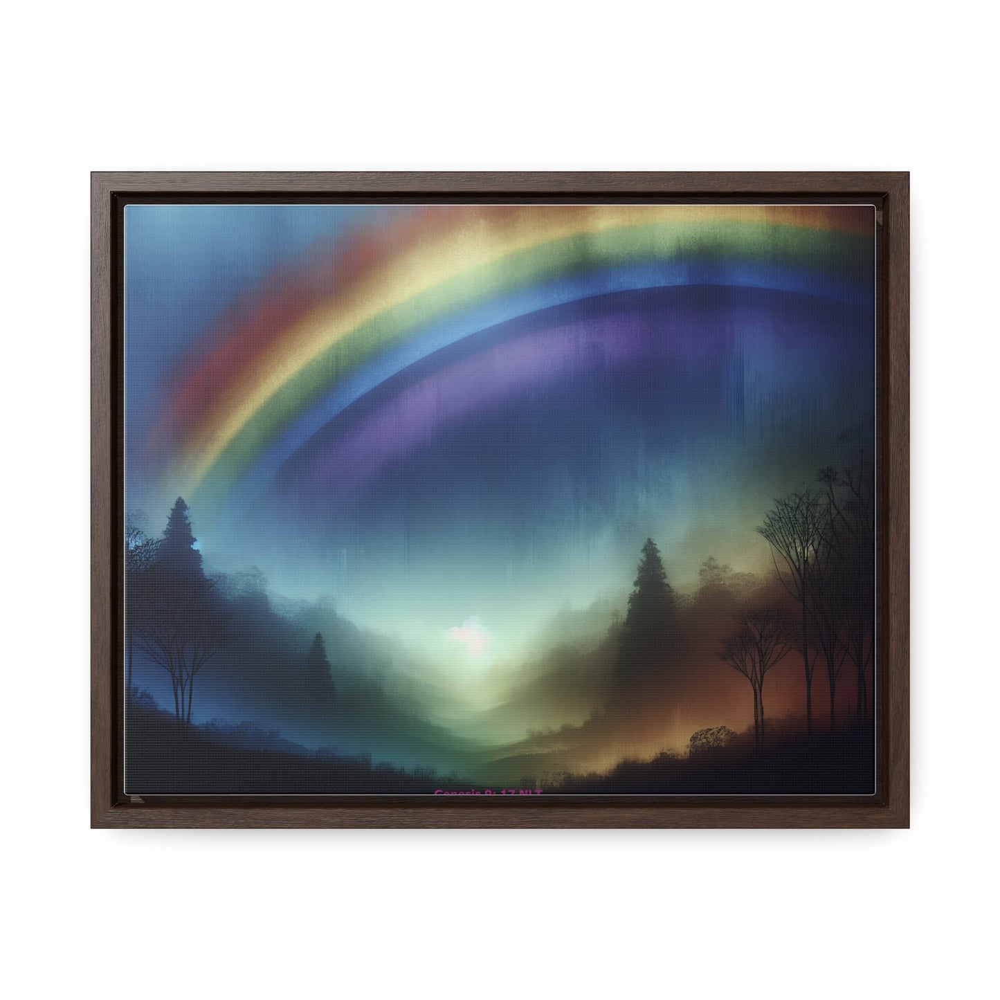 Rainbow Landscape Canvas Wall Art, Nature Decor, Home Decoration, Art Gift for Art Lovers, Boho Room Aesthetic, Gallery Wrapped Print