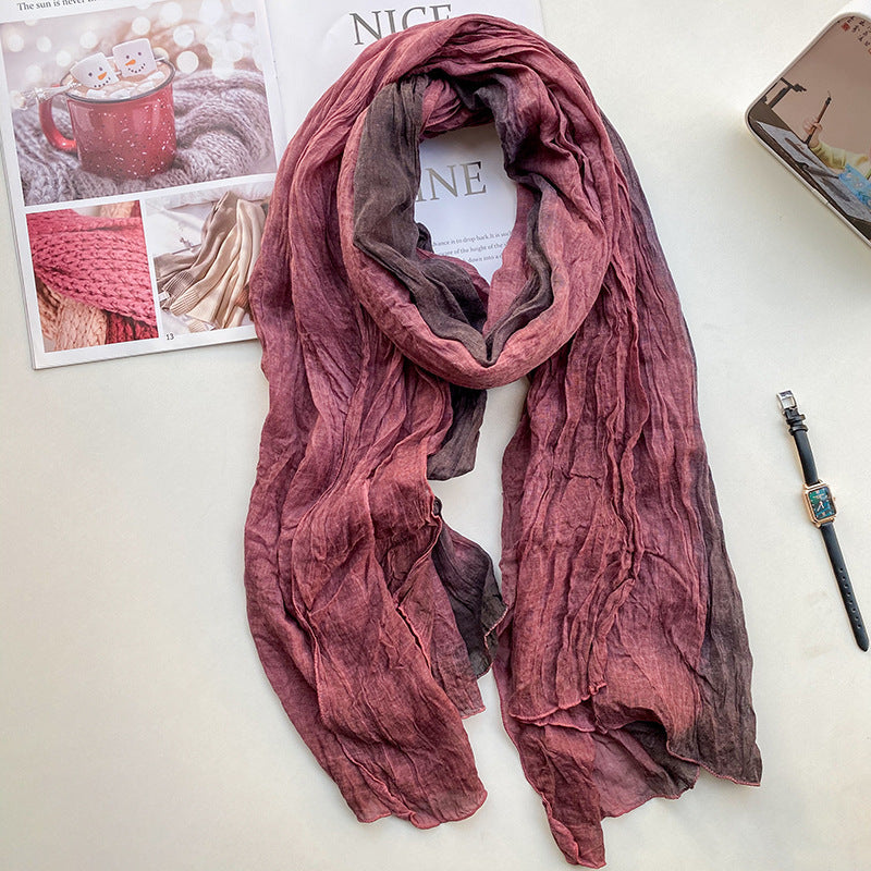 Retro Fashion Cotton And Linen Scarf For Women