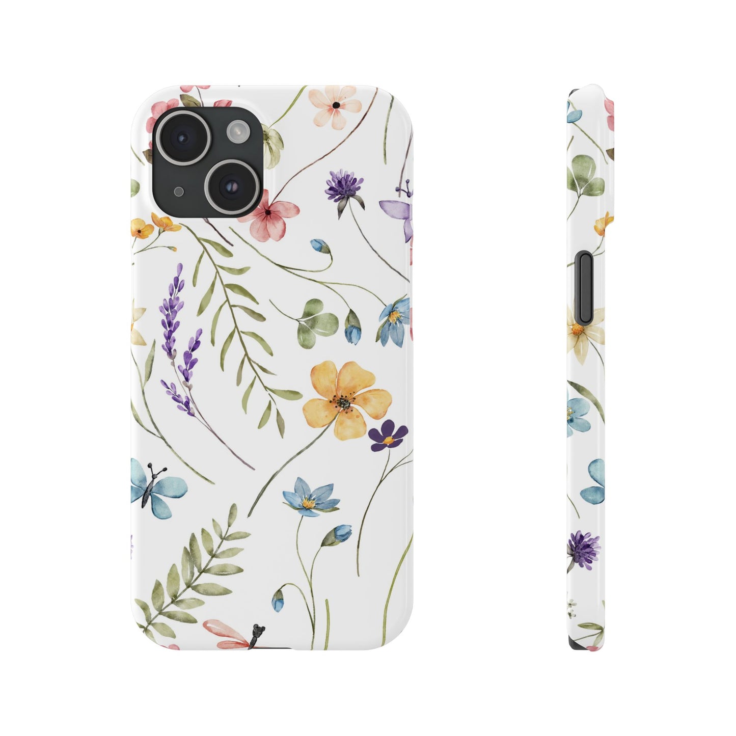 Floral Slim Phone Cases, Nature-Inspired Phone Covers, Flower Print Accessories, Gifts for Plant Lovers, Aesthetic Tech Gear, Spring Vibes