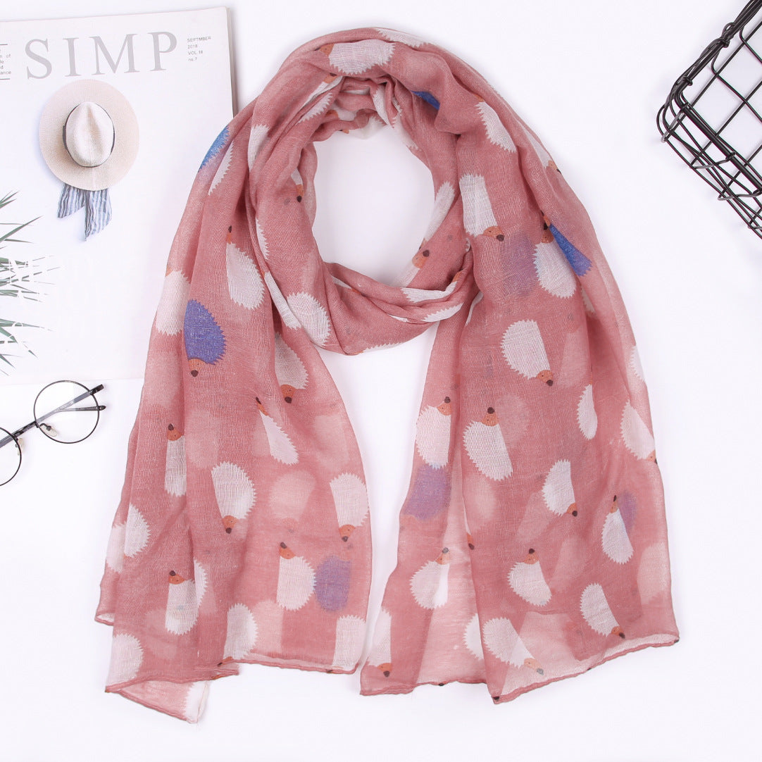 New Hedgehog Print Paris Scarf