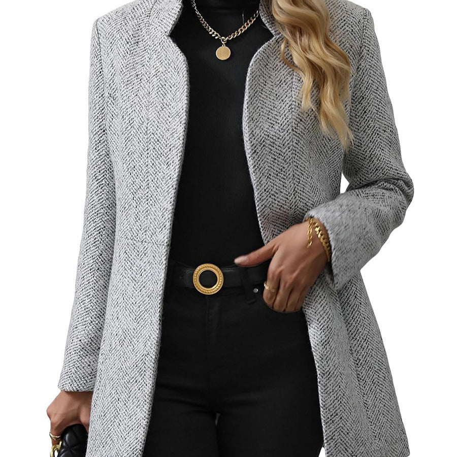 Lady Temperament Commute Slim Fit Coat