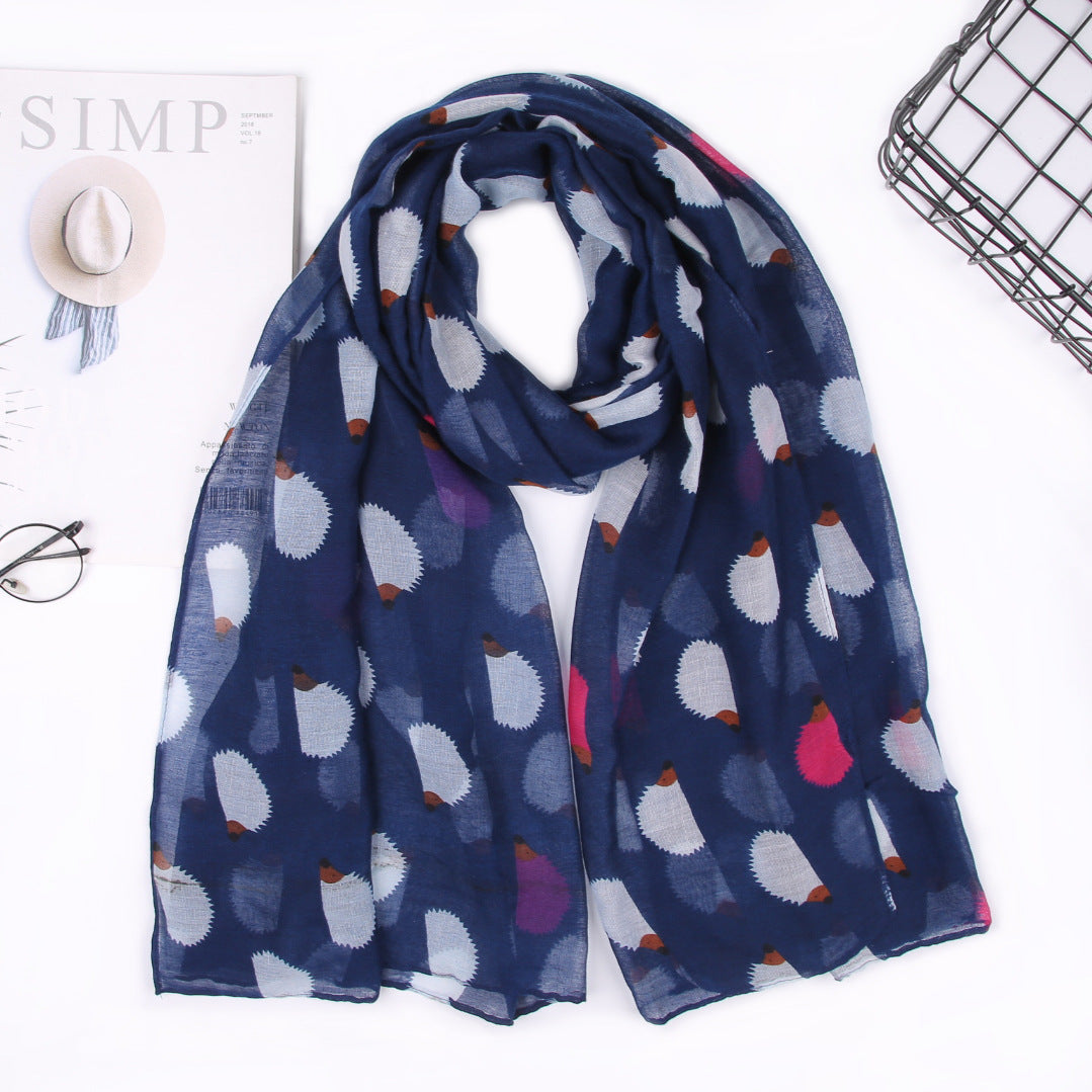 New Hedgehog Print Paris Scarf