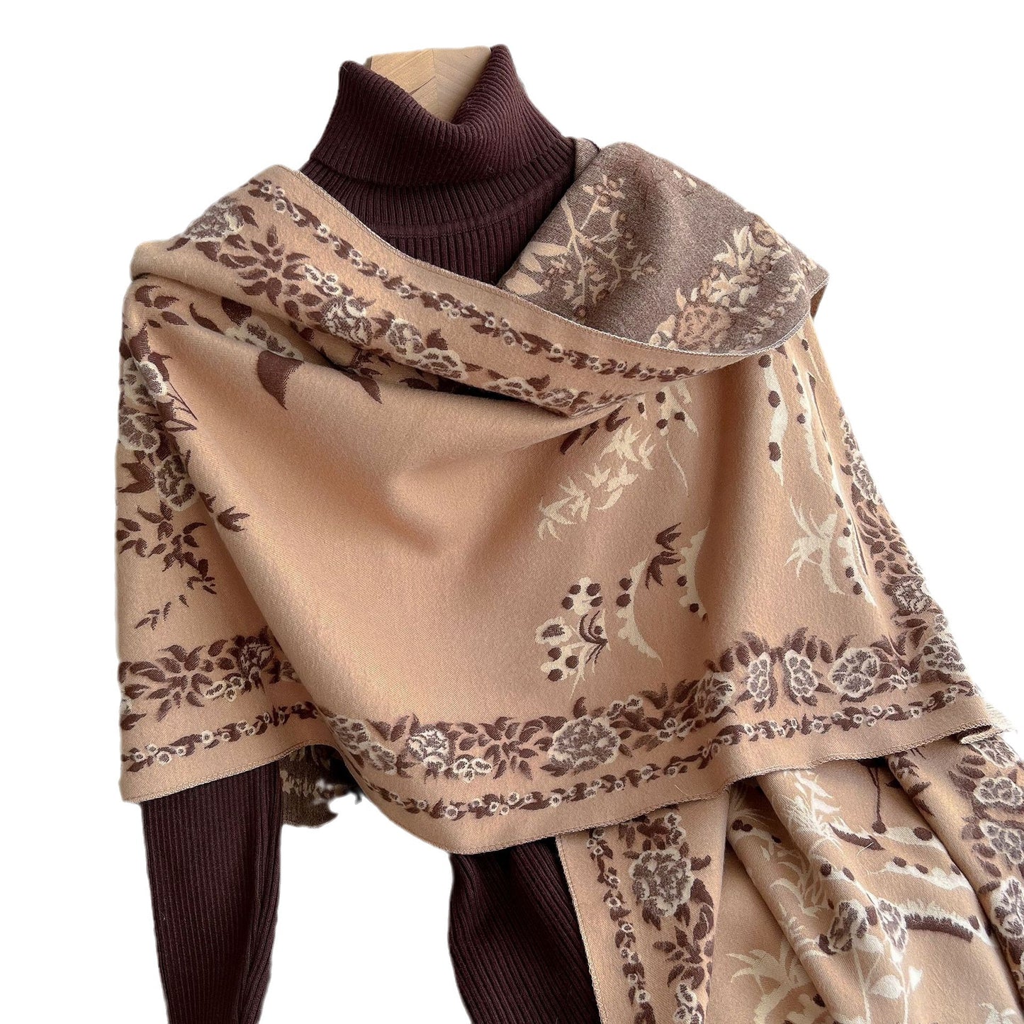 Cashmere Tassel Decorative Warm Scarf