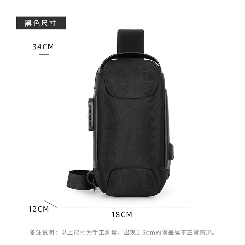 Sling Bag, Waterproof Men's Chest Bag Shoulder Bags Crossbody Sling Backpack For Men