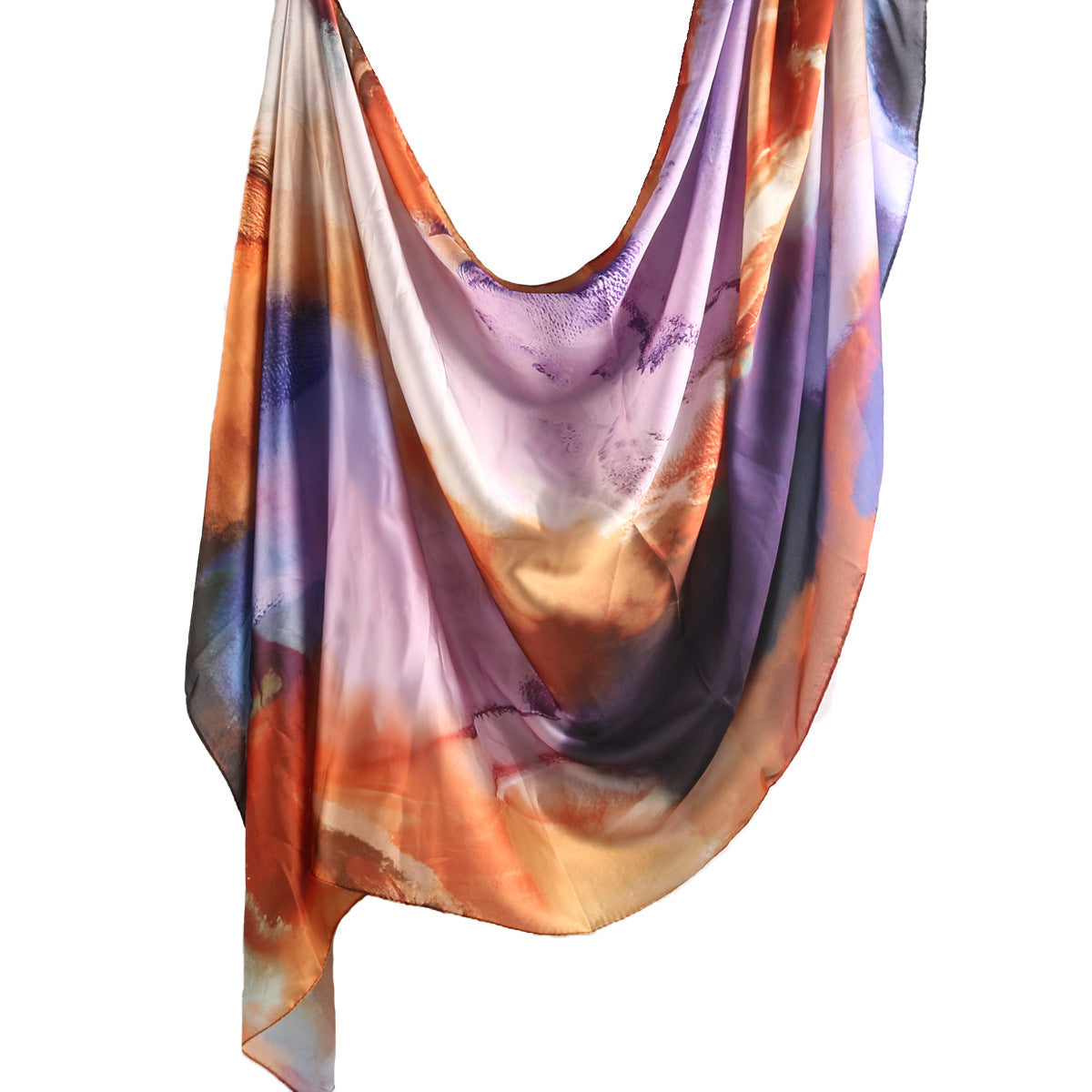 Printed Scarf Silk Ethnic Shawls Premium Marble